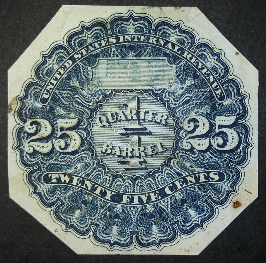 25c 1/4 Barrel-1867 -Sc REA9- Blue