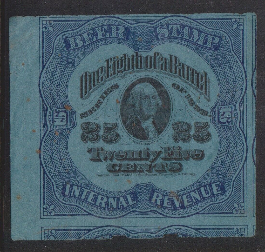 25c 1/4 barrell-sc REA 58-Washington-blue-Priester 64 Census 1122