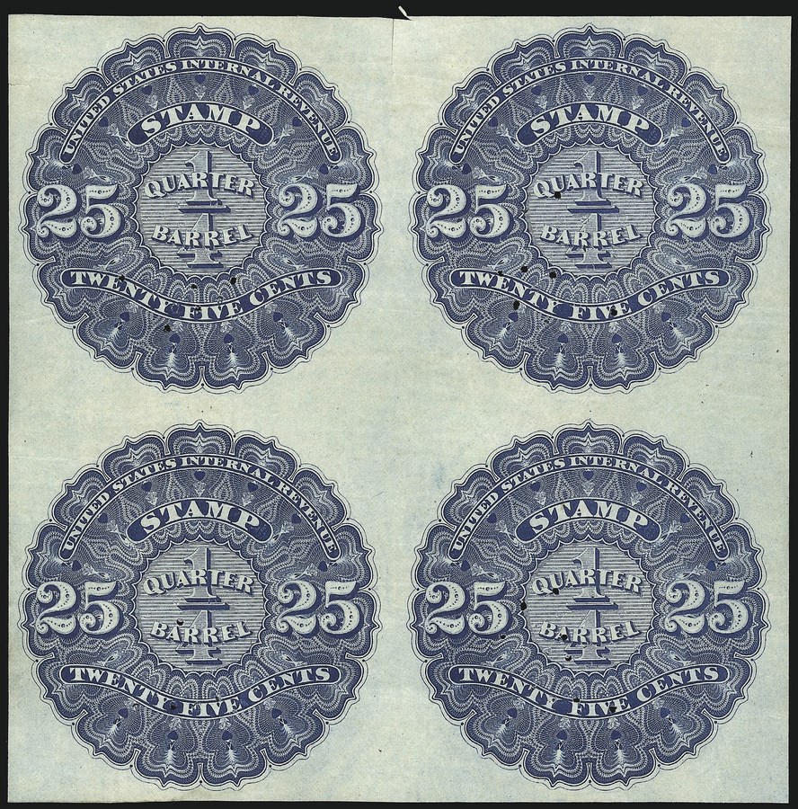  REA3 - Square Cut Mint - Block of four - Priester 3A